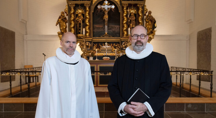 Cand. theol. Jack Nørdam Pedersen og domprovst Jakob Køhn Andersen