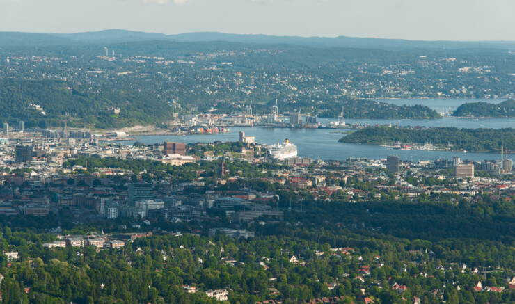 Luftfoto af oslo